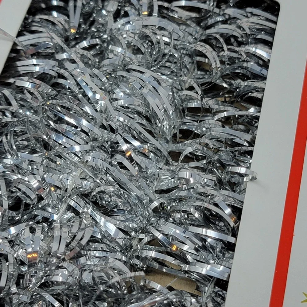 8 Boxes Vintage Silver Kresge Rope Twist Metalized Plastic Tinsel Garland  10 Ft